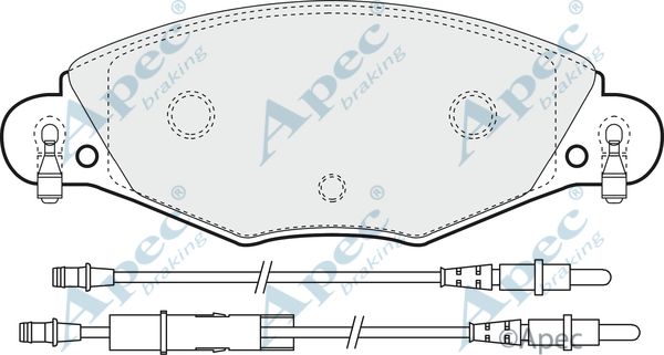 APEC BRAKING Комплект тормозных колодок, дисковый тормоз PAD1283